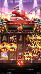 Santa’s Gift Rush · Membaca pesan sistem dan kemunculan simbol khusus di layar gulungan utama.