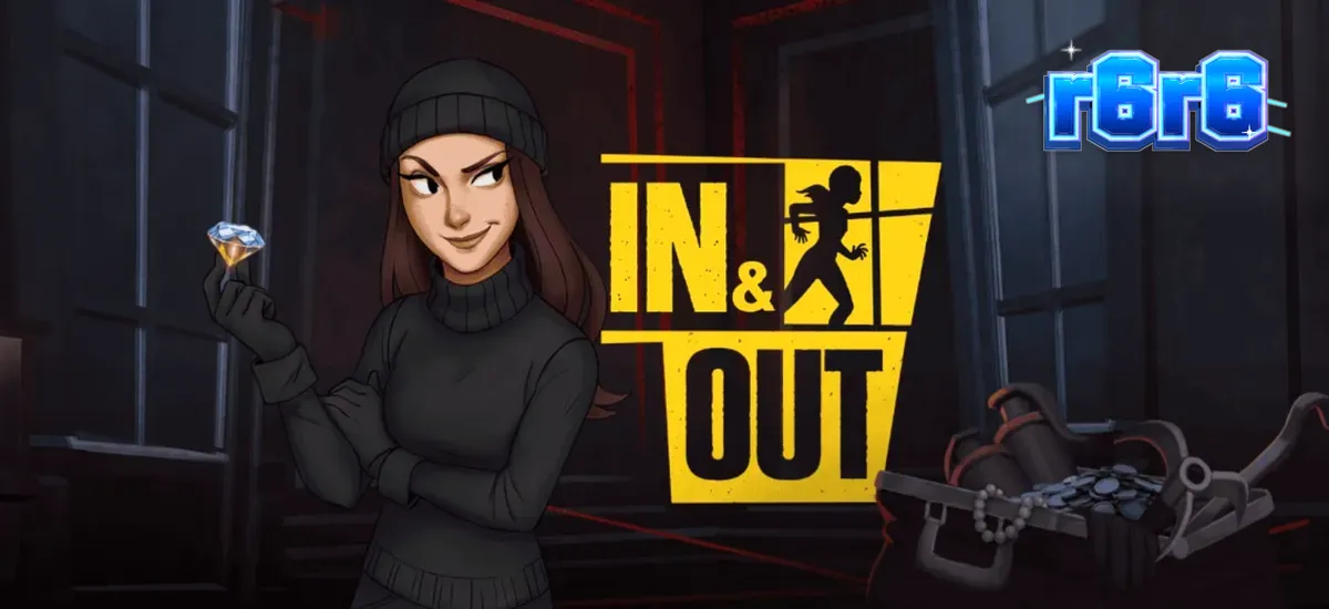 Tampilan visual slot In and Out dengan tema pencurian di Paris